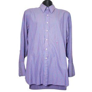 ☀ Hilditch & Key Mens Purple Striped 100% Cotton